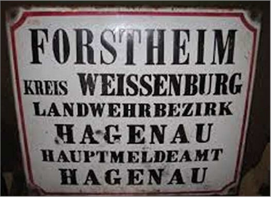 cliquez pour faire un zoom Plaque émaillée de la période de l’annexion allemande (1870-1918)